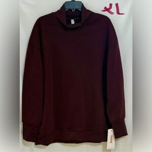 RBX Brown Turtleneck Sweater Thick Knit With Thumb holes